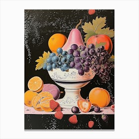 Art Deco Fruit Bowl 1 Canvas Print