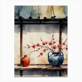 Asian Watercolor Painting 7 Canvas Print