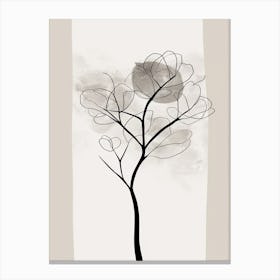 Tree Line Art Abstract 8 Canvas Print
