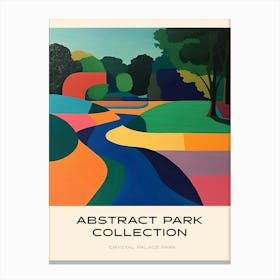 Abstract Park Collection Poster Crystal Palace Park London 4 Canvas Print