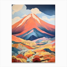 Mount Meru Tanzania 1 Mountain Painting Canvas Print