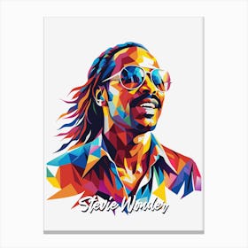 Stevie Wonder 03 Portrait Music Icon WPAP Pop Art Style Canvas Print