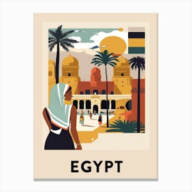 Egypt 4 Vintage Travel Poster Canvas Print