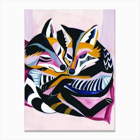 Foxes Canvas Print