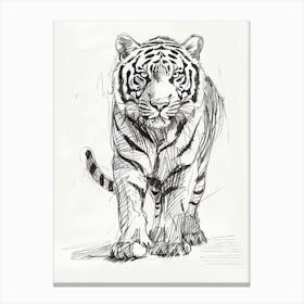 B&W Bengal Tiger 2 Canvas Print