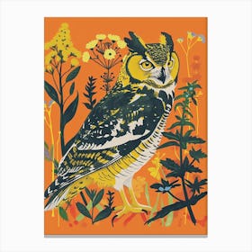 Spring Birds Great Horned Owl 2 Canvas Print