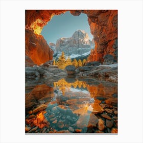 Cave In The Mountains 5 Canvas Print