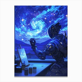 Robot Painting Canvas Print