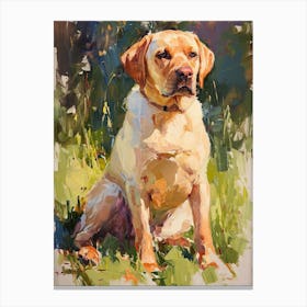 Labrador Retriever Acrylic Painting 4 Canvas Print