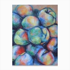 Peach 3 Classic Fruit Canvas Print