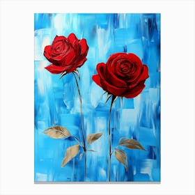 Two Red Roses Canvas Print