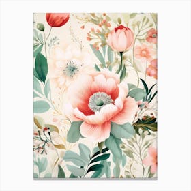 Floral Wallpaper Canvas Print