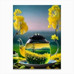 Yellow Teapot Toile