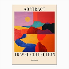 Abstract Travel Collection Poster Mauritania 2 Canvas Print