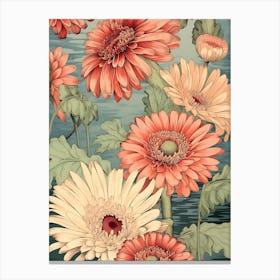 Gerbera Daisy Pattern Canvas Print