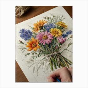 Bouquet Of Flowers Canvas Print