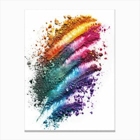 Colorful Powder On White Background Canvas Print