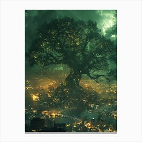 Whimsical Tree In The City 7 Canvas Print