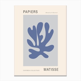 Matisse Cutout Blue Poster Wall Art Canvas Print