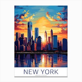 New York Vintage Travel Canvas Print