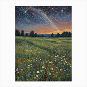 Night In The Meadow Canvas Print