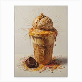 Ice Cream Sundae 20 Canvas Print