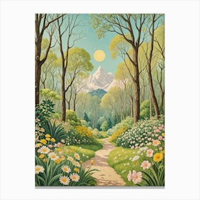 Spring Path In The Woods Canvas Print