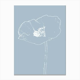 Poppy Line Drawing - Open Canvas Print