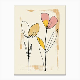 Sarajevo Flower Market Boho Minimalist Style Canvas Print