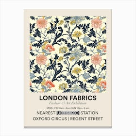 Poster Petalgrove London Fabrics Floral Pattern 2 Canvas Print