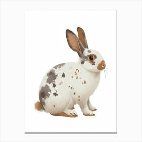 English Spot Rabbit Nursery Illustration 1 Canvas Print