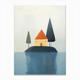 Minimalist House On An Island Canvas Print