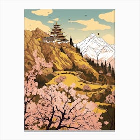 Bhutan 1 Travel Illustration Canvas Print