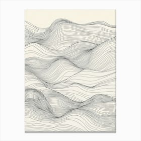 Abstract Drawing Of Waves 1 Canvas Print