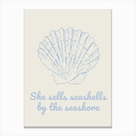 She Sells Seashells Parchment Stampe su tela