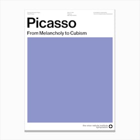 Picasso, From Melancholy to Cubism Canvas Print