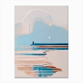 - Abstract Minimal Boho Beach 4 Canvas Print