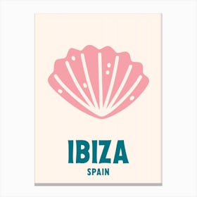 Ibiza, Spain, Graphic Style Poster 3 Canvas Print