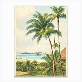 Anse De Grande Saline St Barts Vintage Canvas Print