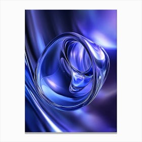 Abstract Blue Glass Canvas Print