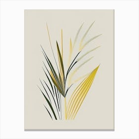 Lemon Grass Spices And Herbs Retro Minimal 3 Canvas Print