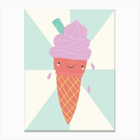 Cute Ice Cream 2 Canvas Print