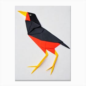 Blackbird 2 Origami Bird Canvas Print