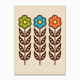 Mid Century Modern Flower 1 Canvas Print