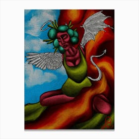 "speaking about good and evil" Canvas Print