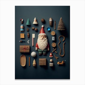 Collection Of Christmas Objects Canvas Print