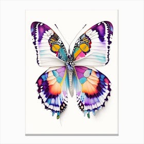 Butterfly Outline Decoupage 3 Canvas Print