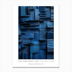 Blue Texture Abstract 3 Exhibition Poster Canvas Print