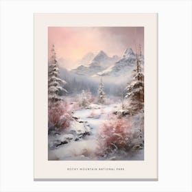Dreamy Winter National Park Poster  Rocky Mountain National Park United States 4 Canvas Print