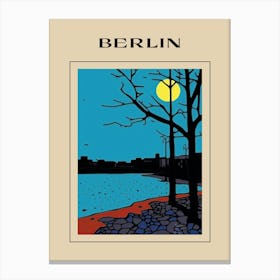 Minimal Design Style Of Berlin, Germany 3 Poster Canvas Print